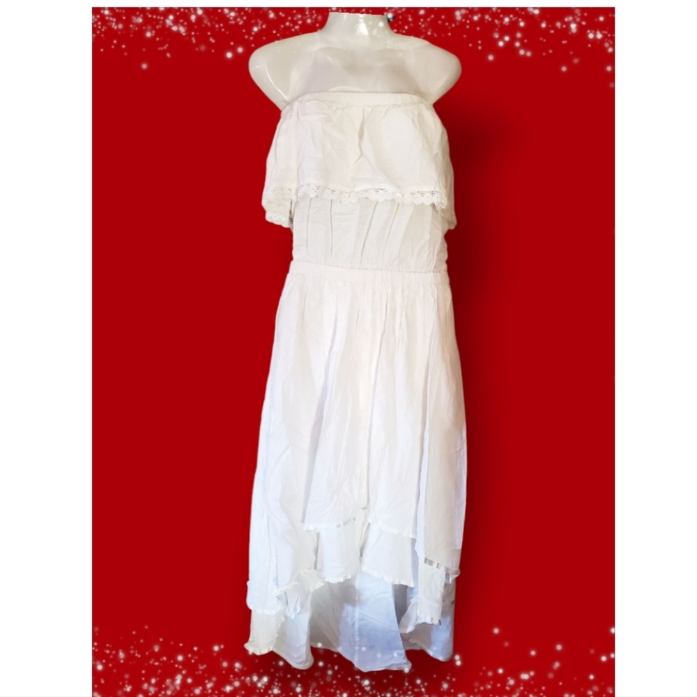 White Dress High Low